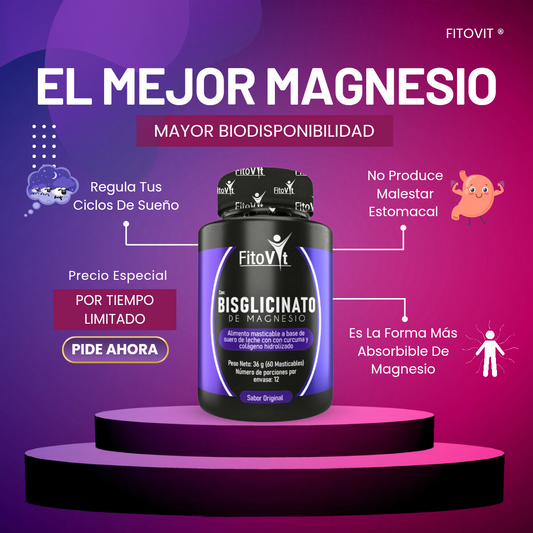 Bisglicinato de Magnesio Premium – Descanso y Bienestar en una Cápsula