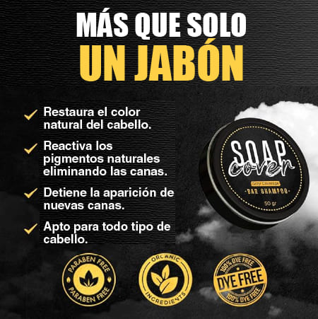 "SoapCover® Jabón de Henna – Elimina Canas Rápidamente con Ingredientes Naturales"