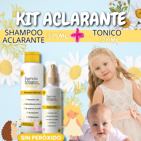 Luz Dorada para Su Cabello! Descubre la Esencia Aclaradora Segura y Natural para Niños